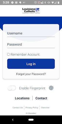 Android application Louisiana Catholic FCU screenshort