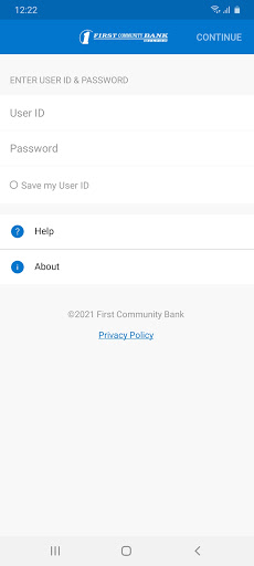 Android application First Community Bank Milton screenshort