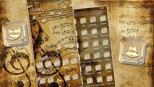 Android application Musical Note Launcher Theme screenshort