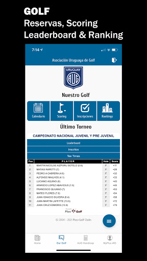 Asoc. Uruguaya de Golf AUG Screen 3