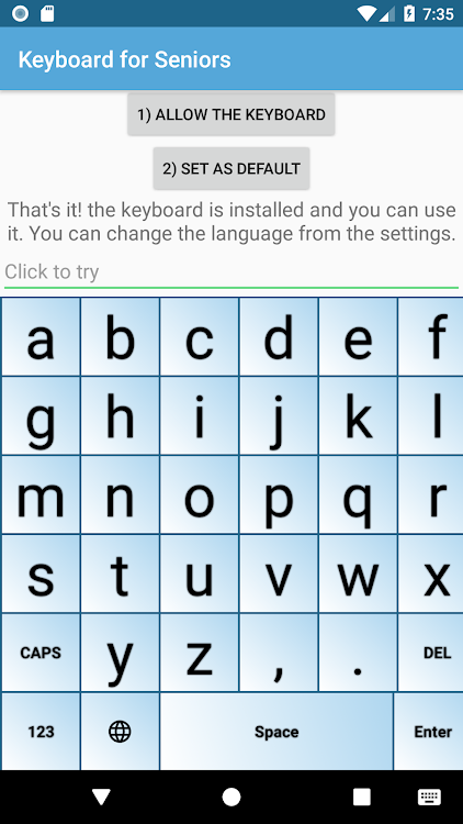 Keyboard for Seniors - 2.61 - (Android)