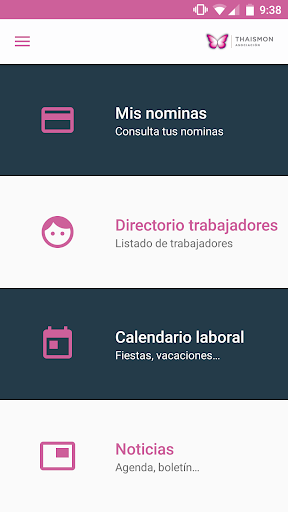 Android application Asociación Thaismon screenshort