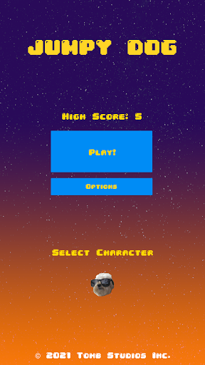 Android application Jumpy Dog screenshort