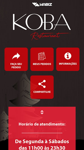 Android application Koba Restaurant screenshort