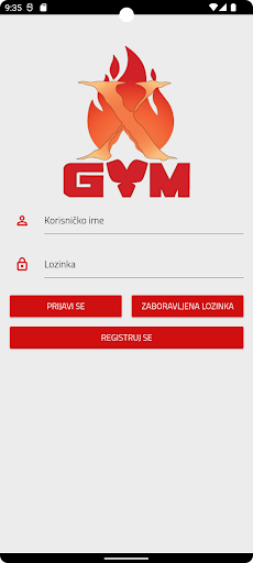 Android application X gym Mladenovac screenshort