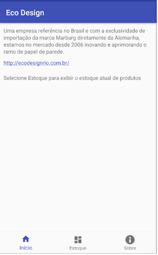 Android application Eco Design - Estoque on-line screenshort