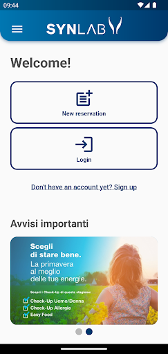 Android application SYNLAB screenshort