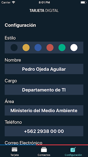 Tarjeta Digital - MMA Chile Screen 3