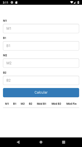 Android application Metrocamp Calculo Media screenshort