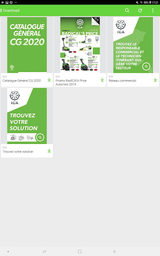 Android application ICA Catalogues screenshort