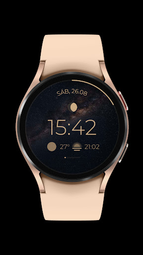 Android application Milky Way Galaxy Watch Face screenshort