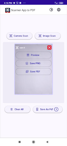 Android application Scanner App to PDF screenshort