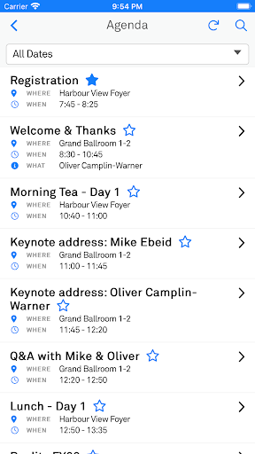 My Telstra Events Screen 3