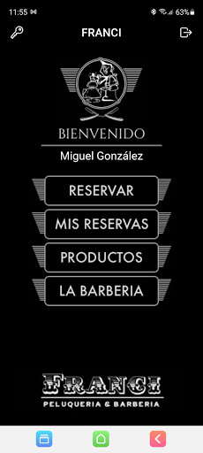 Android application Franci Peluqueria screenshort