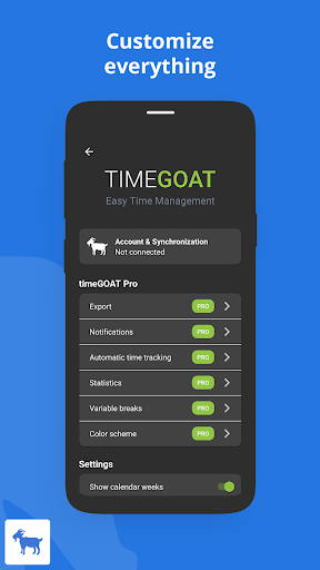 timeGOAT - Time Tracking Screen 3