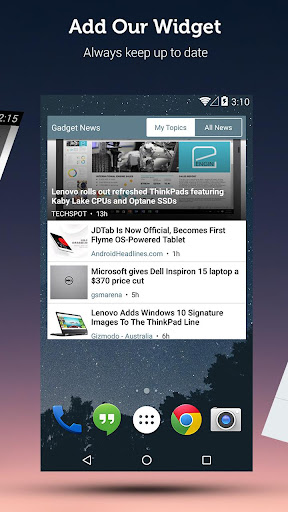 Screenshot of Gadgets News - Newsfusion