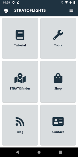 Android application Stratoflights screenshort