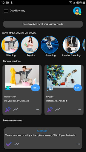 Android application Cleansafi screenshort