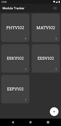 College Module Date Tracker Screen 3