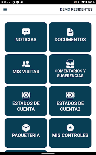 Demo Residentes Screen 2