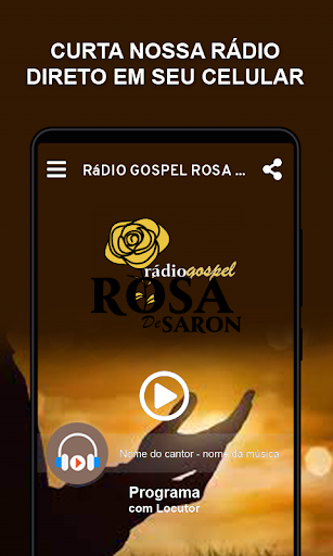 Android application Rádio gospel rosa de saron screenshort