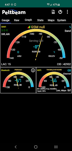 Android application 5G Peltbeam screenshort