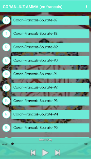 Android application CORAN JUZ AMMA (en francais) screenshort