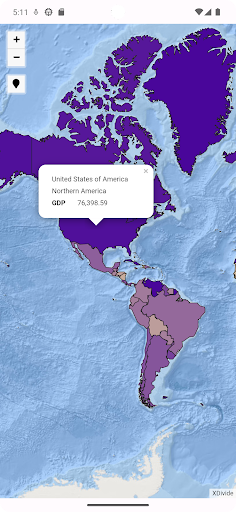 GDP Explorer Globe Map Screen 3