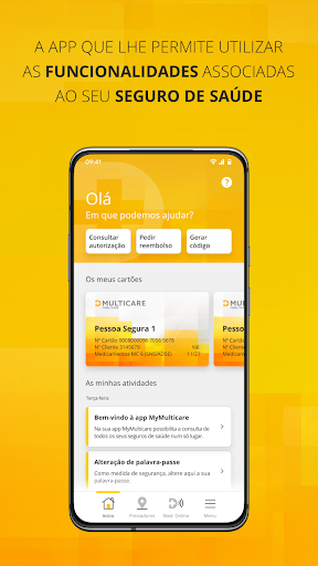 Android application MyMulticare screenshort
