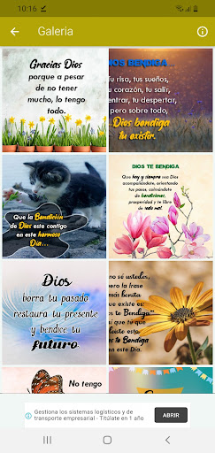 Android application Bendiciones de Dios, Frases screenshort