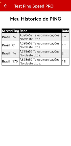 Ping Test Speed PRO Screen 2