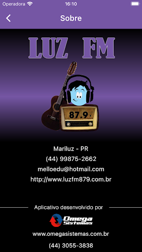 Rádio Luz FM Screen 2