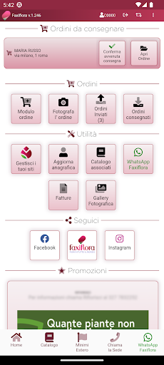 Android application Faxiflora Area Associati screenshort