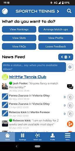 Android application Sportch screenshort