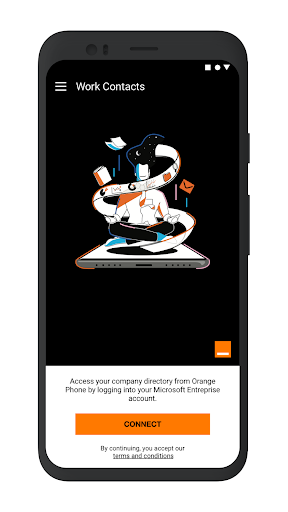 Android application Work Contacts screenshort