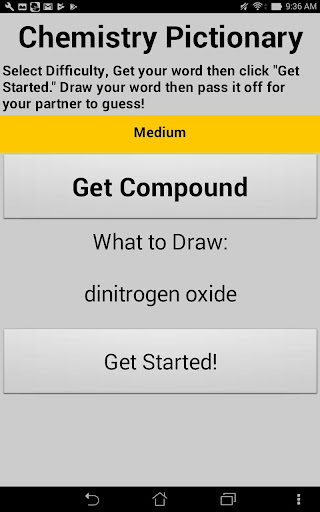 Chemistry Picture Guesser Screen 2