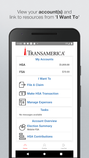 Android application Transamerica HSA screenshort