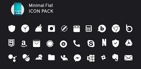 White Flat Icon Pack