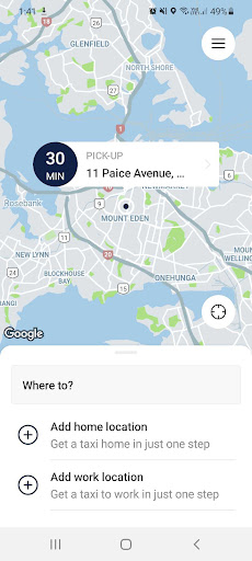 Corporate Cabs Screen 2