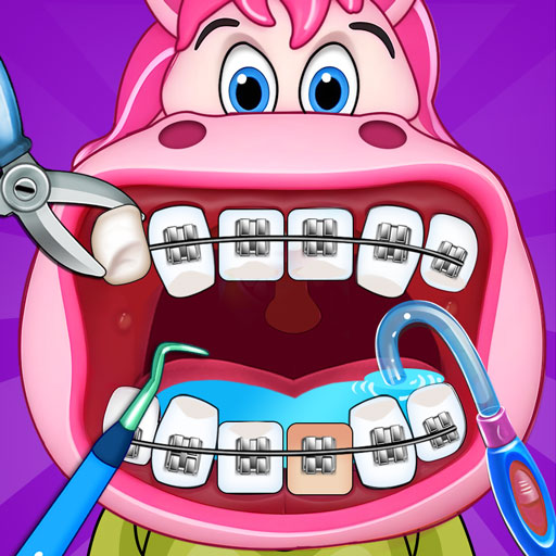 Pet Doctor Dentist Teeth Game Logo