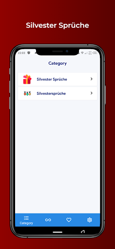 Android application Silvester Sprüche screenshort