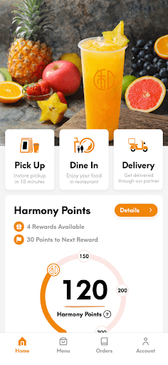Android application Harmony Tea Shoppe screenshort