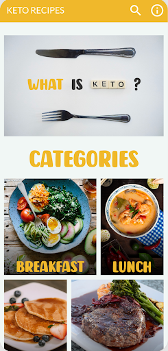 Android application Keto recipes screenshort