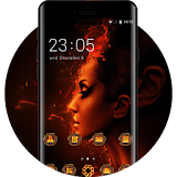 Fire Hot Diva Theme for Vivo V5 HD Wallpaper icon