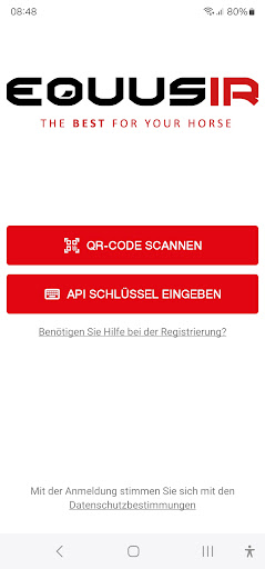 Android application EQUUSIR screenshort