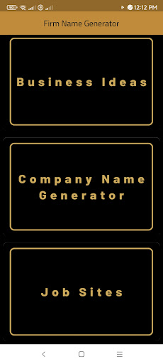 Android application Firm Name Generator: Title Job screenshort