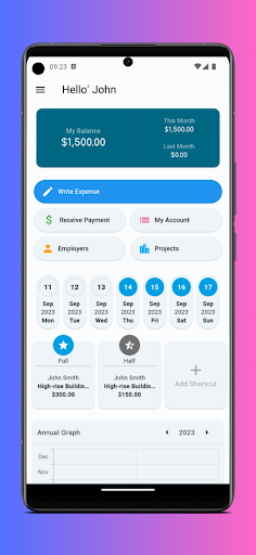 Android application Yevmiyelerim screenshort
