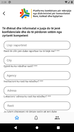 Raporto Diskriminimin Screen 3