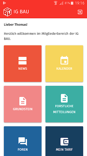 Android application IG BAU Mitglieder-App screenshort