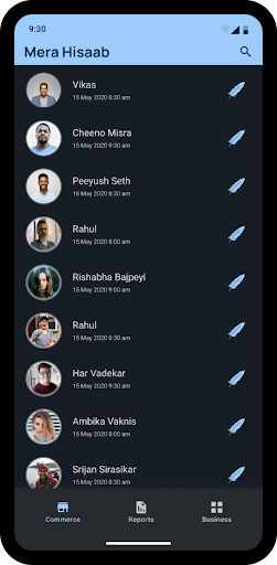 Android application Mera Hisaab screenshort